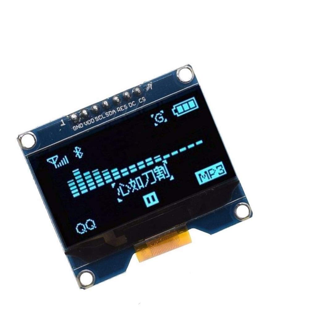  [AUSTRALIA] - Fasizi 1.54 Inch OLED Display Module 128x64 SPI IIC Interface OLED Screen Board 3.3-5V UART - Blue Font