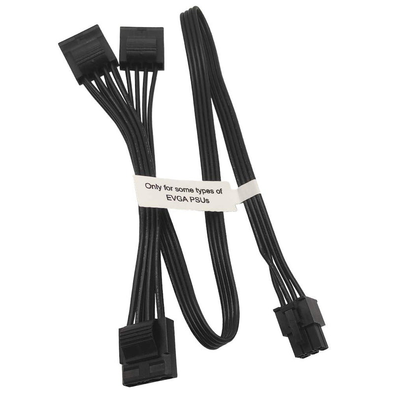  [AUSTRALIA] - COMeap 6 Pin to 3X 4 Pin Molex Hard Drive Power Adapter Cable for Some Types of EVGA Modular PSUs 20-in(50cm) Molex Port