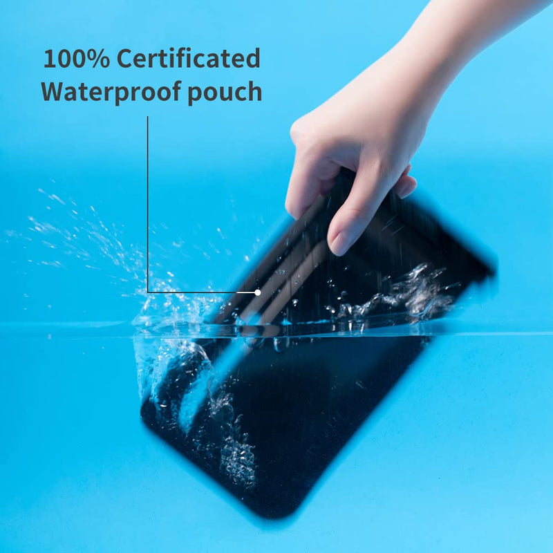  [AUSTRALIA] - Sinjimoru Waterproof Floating Cell Phone Pouch, Lightweight Clear 3 Straps Water Protector Phone Case Bag Compatible with iPhone Galaxy for Beach Essentials Waterproof Pocket Bag Black