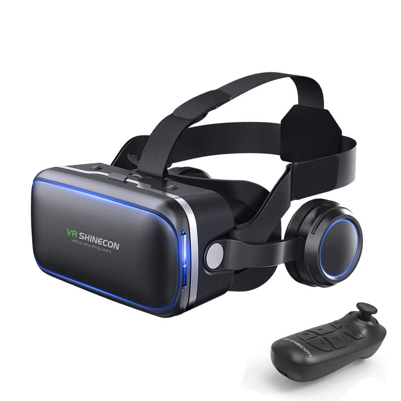  [AUSTRALIA] - VR Headset for iPhone & Android Phone,3D VR Glasses for TV,Movies & Video Games,VR Headset with Remote Controller,Virtual Reality Headset for iPhone/Android Phone Compatible 4.7-6 inch vr headset with remote