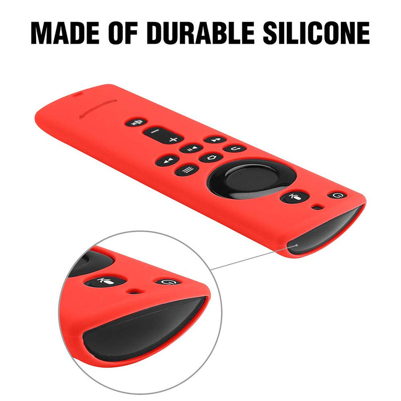 [2 Pack] Silicone Cover Case for TV Stick 4K / TV (3rd Gen) Compatible with All-New 2nd Gen Remote Control (Red & Blue) Red & Blue - LeoForward Australia