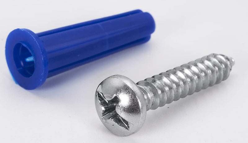  [AUSTRALIA] - CONFAST® #10-12 Plastic Conical Blue Bantam Drywall Wall Anchor Kit PAK1012, Includes (100) Anchors, (100) Screws and (1) Drill bit (201 Pieces)