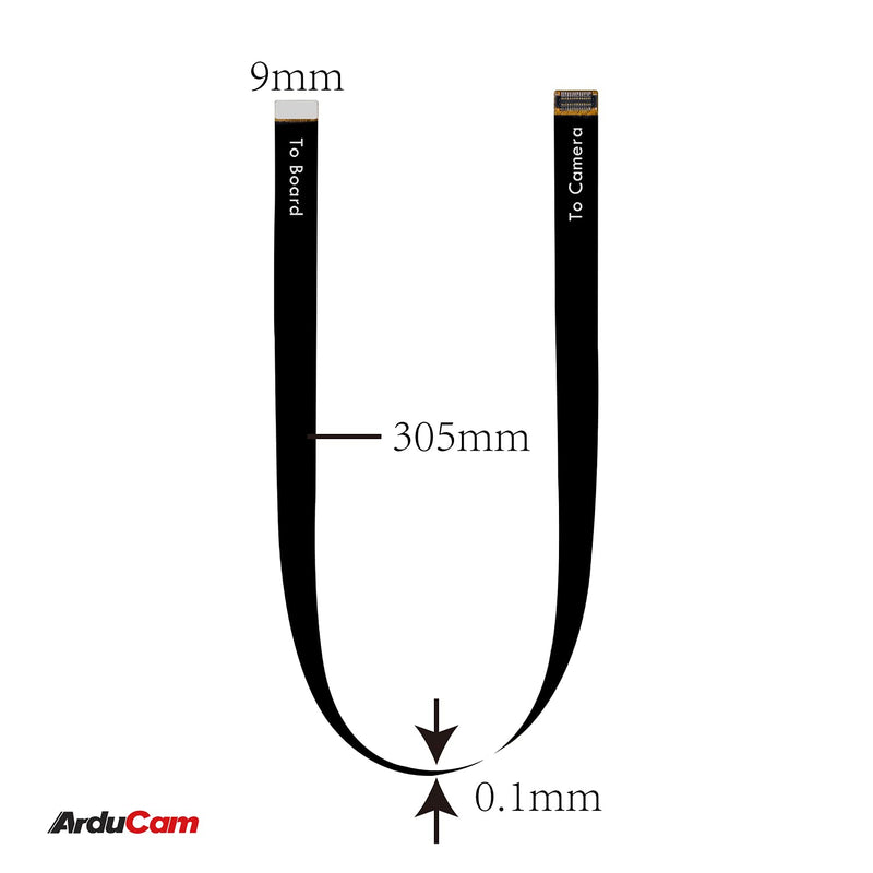  [AUSTRALIA] - Arducam Sensor Extension Cable for Raspberry Pi Camera Module V2, 300MM/1FT Cable to Extend IMX219 Sensor for Smaller Enclosure, Narrow Space Project, Work with V2 Camera on Jetson Nano