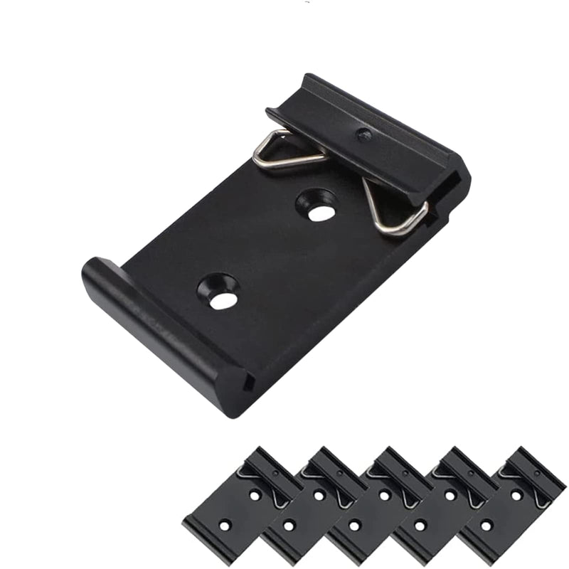  [AUSTRALIA] - 5PCS Din Rail Mount Clip 35mm 1.08 Width Universal DIN Rail Mounting Clip Mounting Bracket Aluminum Alloy Solid State Relay Clip for Switch, Relay Mounting DIN Rail Mounting Bracket 1.08 Width DIN Rail Mounting Clip