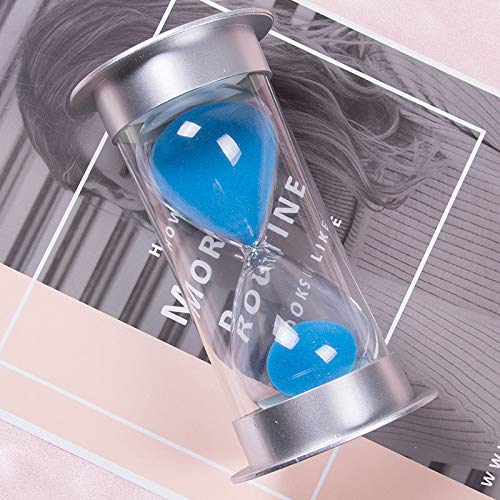  [AUSTRALIA] - Hourglass Sand Timer 5/10/15/30/45/60 minutes Sand glass Timer for Romantic Mantel Office Desk Book Shelf Curio Cabinet Christmas Birthday Gift Kids Games Classroom Kitchen Home Dec (5 min, blue) 5 min