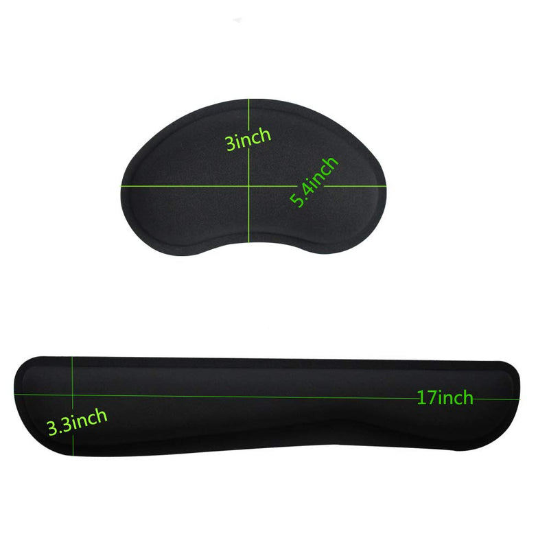 Wrist Pad, MELOP Memory Foam Mouse Wrist Rest Support Pad + Keyboard Wrist Rest Pad Set, Nonslip Base for Office Home Laptop Computer Typing Gaming Fatigue Relieved Wrist Pad + Keyboard Pad - LeoForward Australia