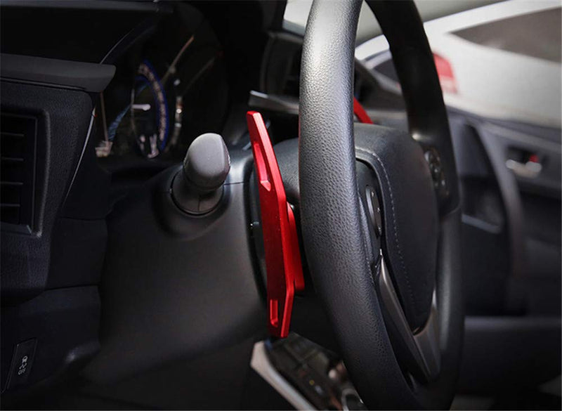  [AUSTRALIA] - Steering Wheel Aluminum Alloy Paddle Shifter For Toyota Camry 2012-2016, Corolla 2014-2018 (Red) Red