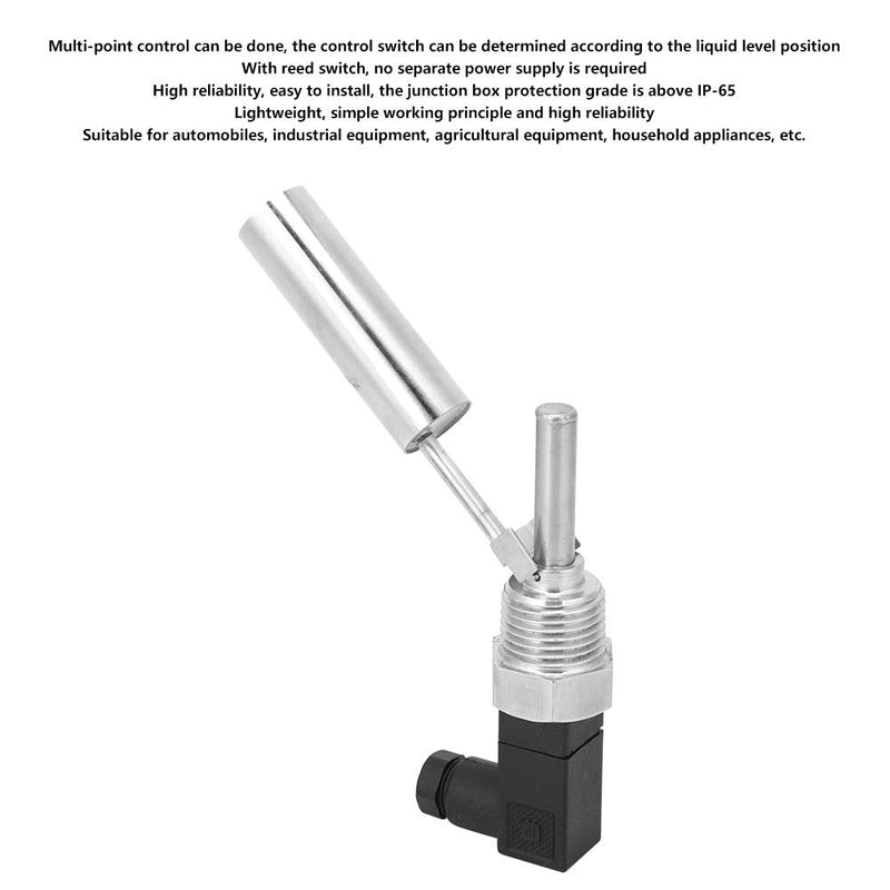  [AUSTRALIA] - Akozon Liquid Level Sensor, Float Switch Application Depth G1/2 Inch Duckbill Float Switch 304 Stainless Steel Small Duckbill Float Switch Water Level Sensor