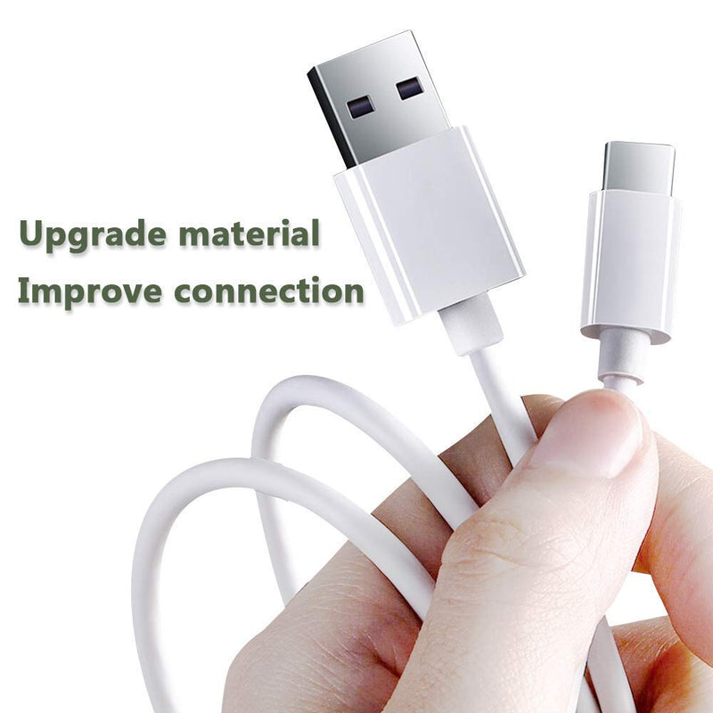 [AUSTRALIA] - 2 Psc USB-C Charger Charging Cable Cord Compatible with for TOZO T12 T10 NC9 NC7 NC2 G1 A1 T12 Pro W1 W3 W8 PB2 Earbuds, TCL,LG,Sony & More USB-C Sports Earbuds, Headphones, Tablet, Phone Fast Charge [2-Pack USB-C cable]