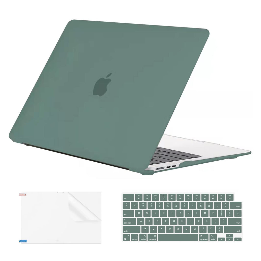 [AUSTRALIA] - EooCoo Compatible with New MacBook Air 15 inch Case 2023 Release A2941 M2 Chip Liquid Retina Display & Touch ID, Plastic Hard Shell Case + Keyboard Skin Cover + Screen Protector, Midnight Green
