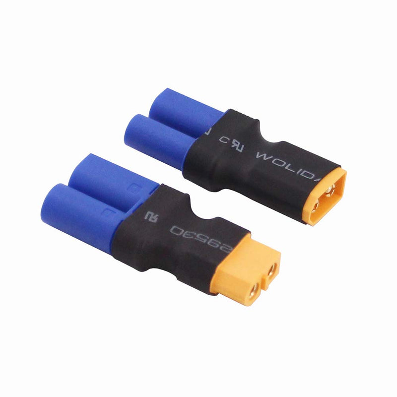  [AUSTRALIA] - OliRC 4pcs No Wires Connector: XT60 XT-60 to EC5 Male Female Connector Adapter(C154-4)