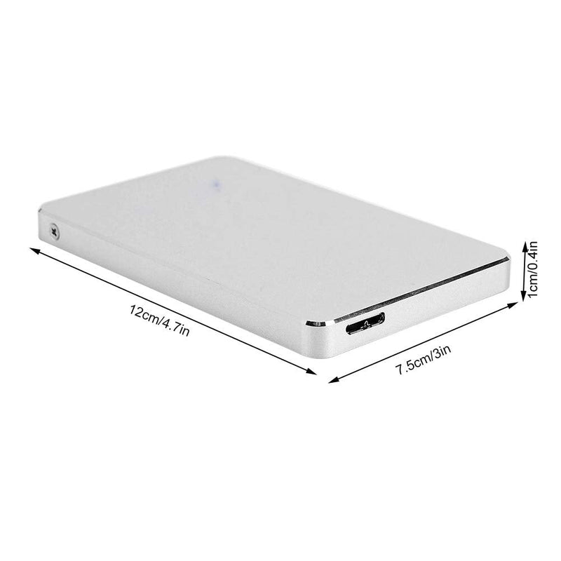  [AUSTRALIA] - Portable 500GB External Hard Drive Portable HDD, Small Portable Mobile Hard Disk– USB 3.0 for PC, Mac - External Solid State Drive,White