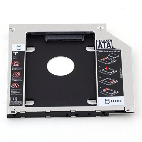  [AUSTRALIA] - HIGHROCK Hard Drive Caddy Tray 9.5mm Universal SATA 2nd HDD HD SSD Enclosure Hard Drive Caddy Case Tray, for 9.5mm Laptop CD/DVD-ROM Optical Bay Drive Slot (for SSD and HDD)