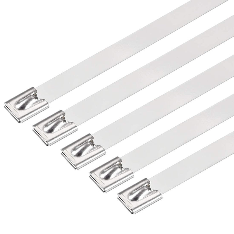  [AUSTRALIA] - uxcell 24 Inch Stainless Steel Cable Zip Ties 0.3 Inch Width Metal Exhaust Wrap 20pcs