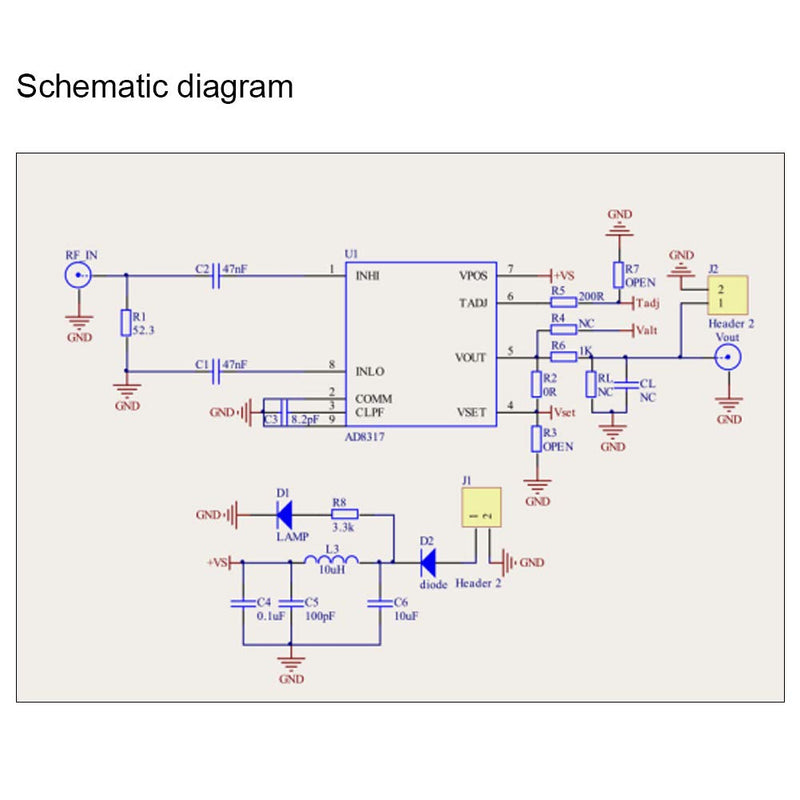  [AUSTRALIA] - AD8317 1M-10GHz 60dB RF Power Meter Logarithmic Detector Controller for Amplifier, Signal Detection, Current Measurement Ambient Field