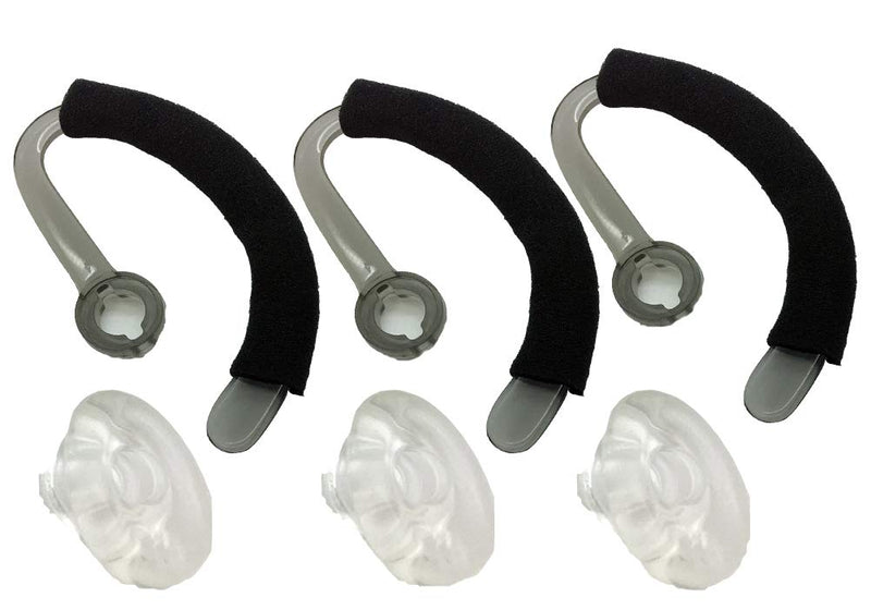  [AUSTRALIA] - Premium Replacement Earbuds Ear Tips + Ear Hook Loops + Foam Spare + Earpads Fit Kit for Plantronics CS540 Savi W440 W740 W745 WH500 EarLoops EarHook Ear Bud Sleeve Part (Mixed S/M/L) Mixed S/M/L