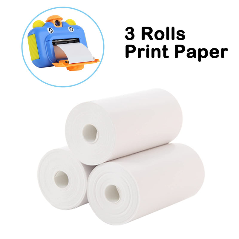  [AUSTRALIA] - Kids Instant Camera Refill Printer Paper, 3 Rolls Thermal Printer Paper Cash Register Rolls Refill Receipt Paper For More Kid's Instant Camera White, 2.25×1.2 inches