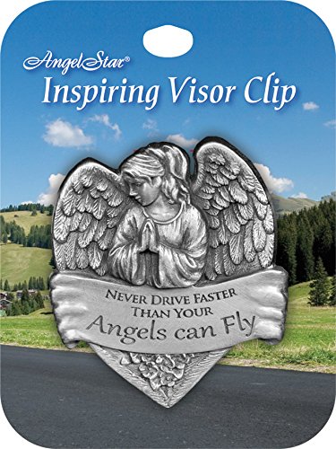  [AUSTRALIA] - AngelStar 15731 Metal Visor Clip, 2-1/2-Inch, Never Drive Faster Than Your Angel Can Fly