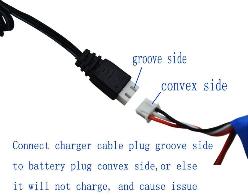 Blomiky 2 Pack 7.4V 1A USB Charger Cable with XH-3P Plug for 7.4V 2S Lipo Battery with XH-3P Connector 7.4V 1A USB XH-3P 2 - LeoForward Australia