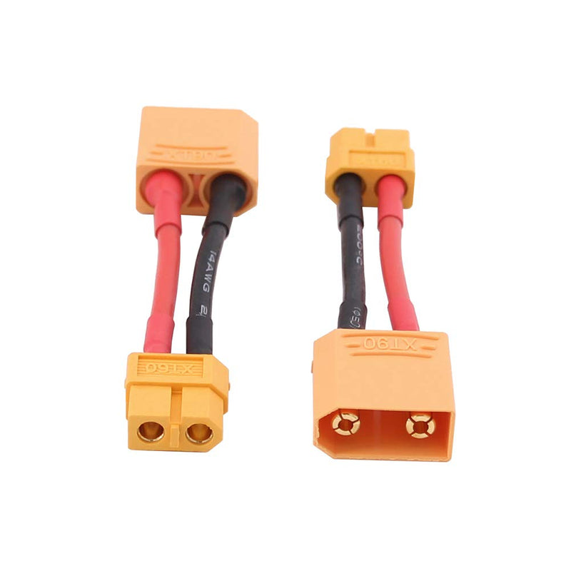  [AUSTRALIA] - OliRC 2pcs Male XT90 to Female XT60 Connector Adapter with 14awg 2in Cable(C96-2)