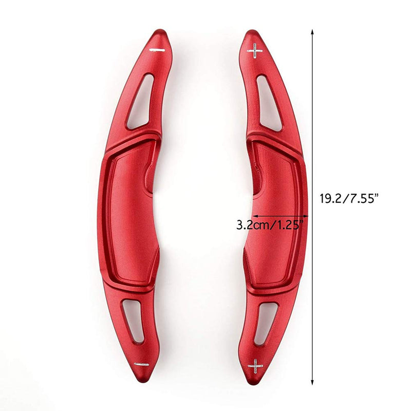 [AUSTRALIA] - 2Pcs Aluminum Shift Paddle Blade Car Steering Wheel Paddle Shifter Extension Cover For Subaru BRZ Impreza WRX Legacy XV Crosstrek (Red) Red