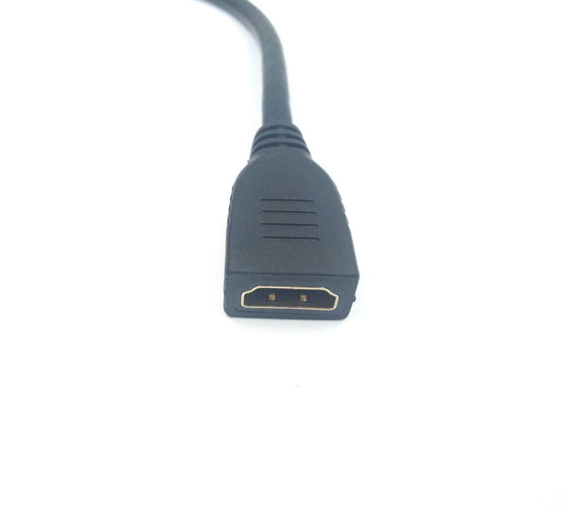 HDMI 2.0 Cord, Haokiang 1FT 90 Degree Gold Plated High Speed HDMI Male Left Angle to Female Extension Cable 60Hz, 4K 2K - LeoForward Australia