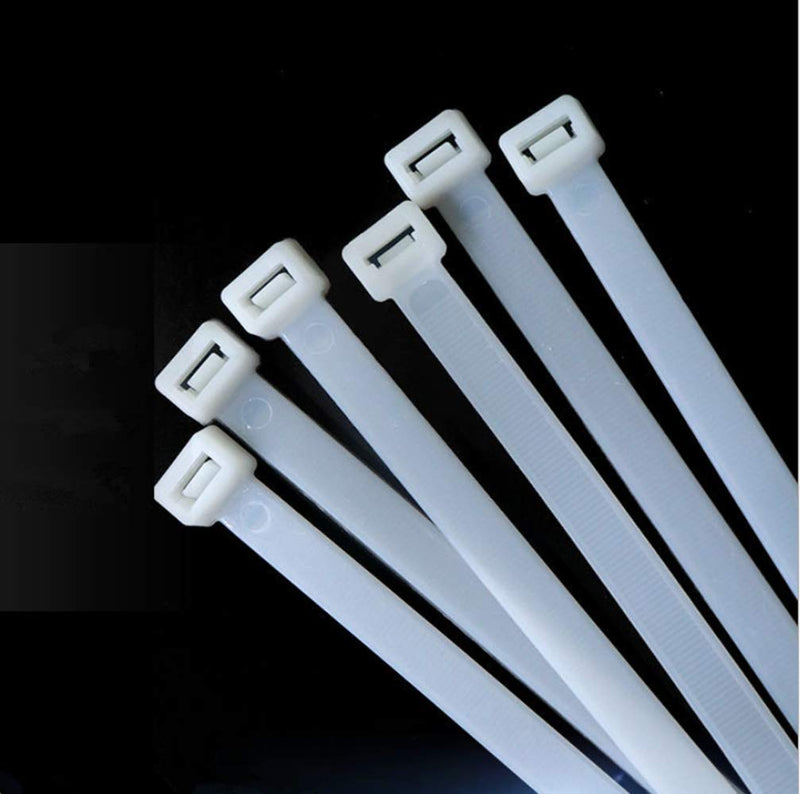  [AUSTRALIA] - Durable-Ties Nylon Cable Ties Self Locking Zip Ties Strong Cable Tie-Wrap, 12 Inch Wire Ties, Pack of 250 (White) 12Inch White