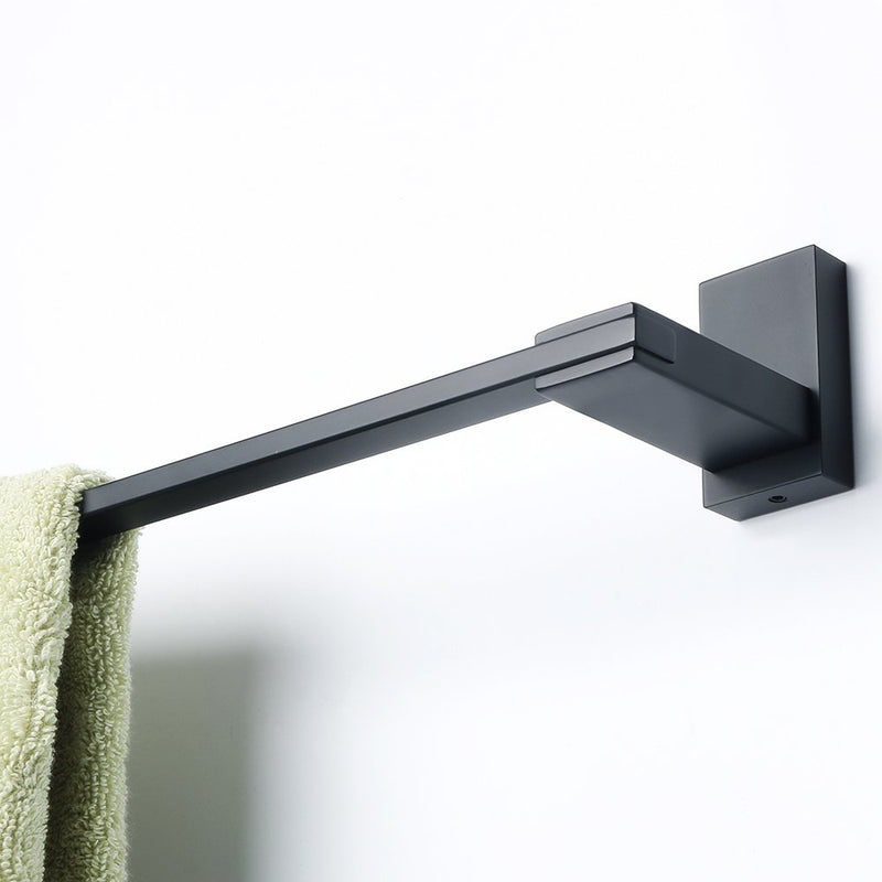 SAYAYO Matte Black Towel Bar, 23-Inch Single Towel Holder Stainless Steel Bathroom Kitchen Towel Rack Towel Rod Wall Mount Single Towel Rail - LeoForward Australia