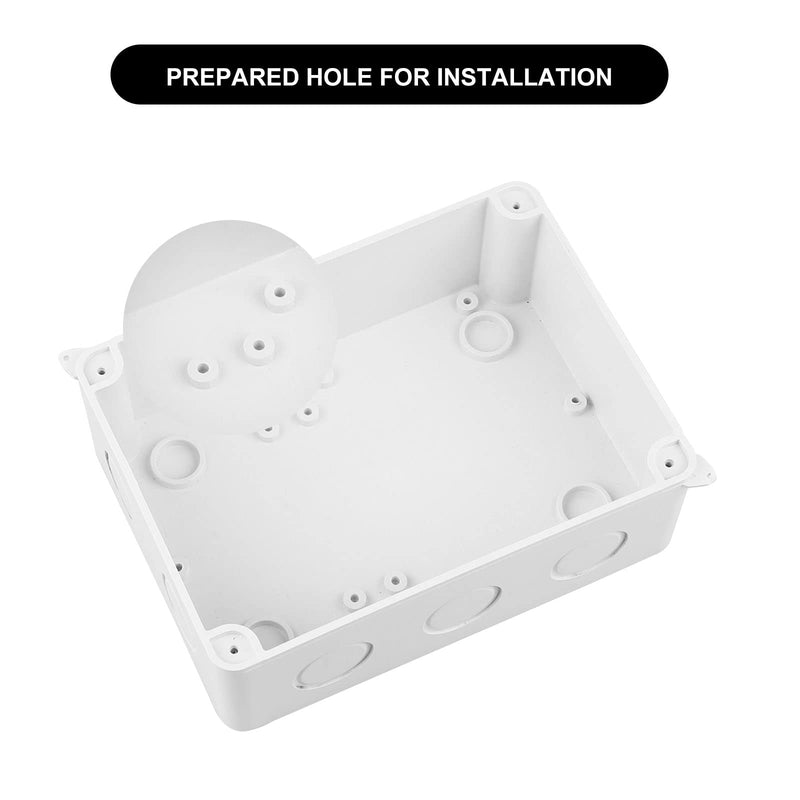  [AUSTRALIA] - CPROSP junction box waterproof IP65 wet room boxes surface-mounted junction box 150x110x70mm for Ø6-12 mm, with 10x cable glands, with hole saw 20mm 1 piece. IP65 - white - M20 - 150x110x70mm