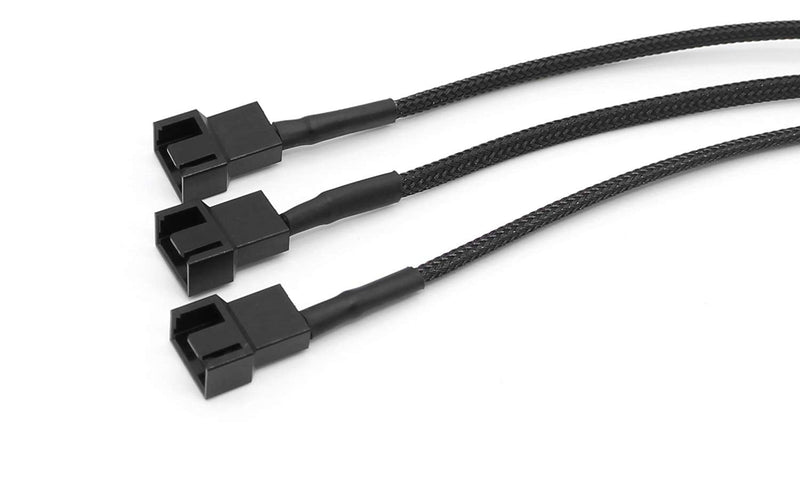  [AUSTRALIA] - 2 Pack Molex to 3 x 3 Pin or 4 Pin Computer PC Case Fan Power Splitter Adapter Cable, 10 inch