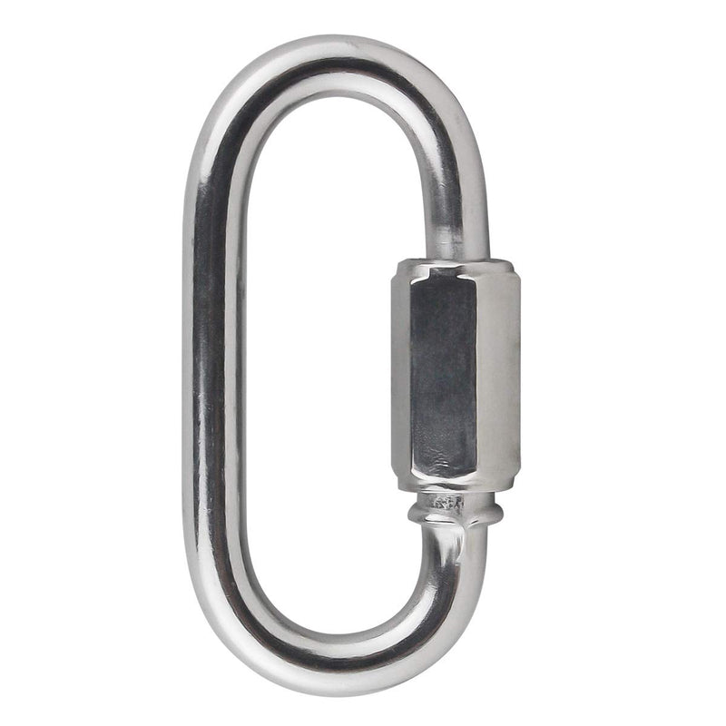  [AUSTRALIA] - BNYZWOT 304 Stainless Steel Quick Links D Shape Locking Quick Chain Repair Links M5 3/16 inch Pack of 15