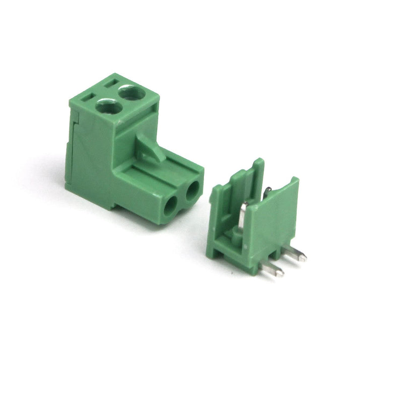  [AUSTRALIA] - 30 Pairs 5.08mm 2 Pin/4 Pin PCB Mount Screw Terminal Connector 250V 10A Terminal Block for Arduino (2 Pin-15 Pairs, 4 Pin-15 Pairs/Green)