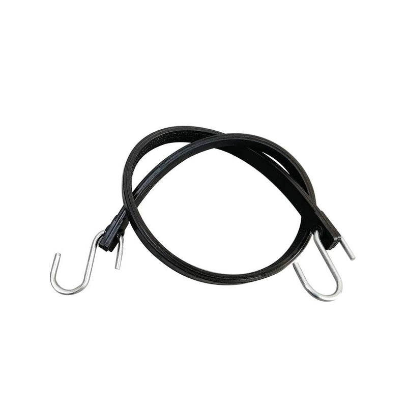  [AUSTRALIA] - ROBLOCK Rubber Tarp Straps 15" Long Heavy-Duty EPDM Rubber Bungee Cords Ideal for Securing Tarps, Canvases, Cargo S Hooks 10-Pack Black 15"