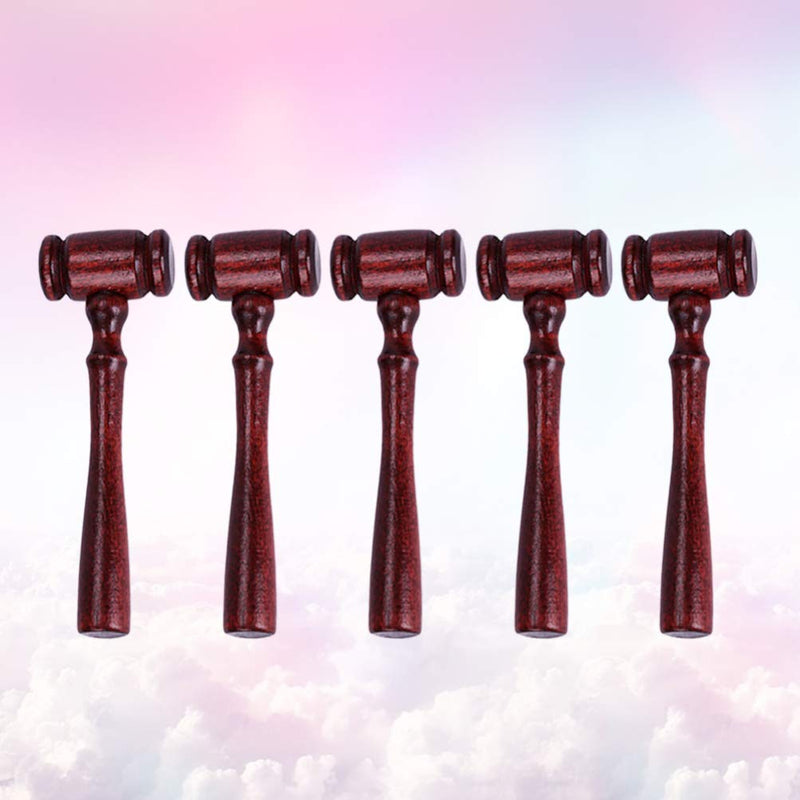  [AUSTRALIA] - NUOBESTY 5pcs Judge Gavel Adult Mini Wooden Gavel Toy Cosplay Lawyer Judge Auction Sale Judge Gavel Costume Accessory