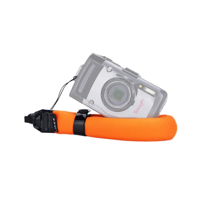  [AUSTRALIA] - JJC Waterproof Camera Float Strap Cell Phone Float Strap Compatible with Olympus TG-6 TG-5 TG-4 Nikon W300 W100 Canon D30 Fuji XP140 XP130 XP90 XP80 Smartphone iPhone Samsung Inside Waterproof Case Orange