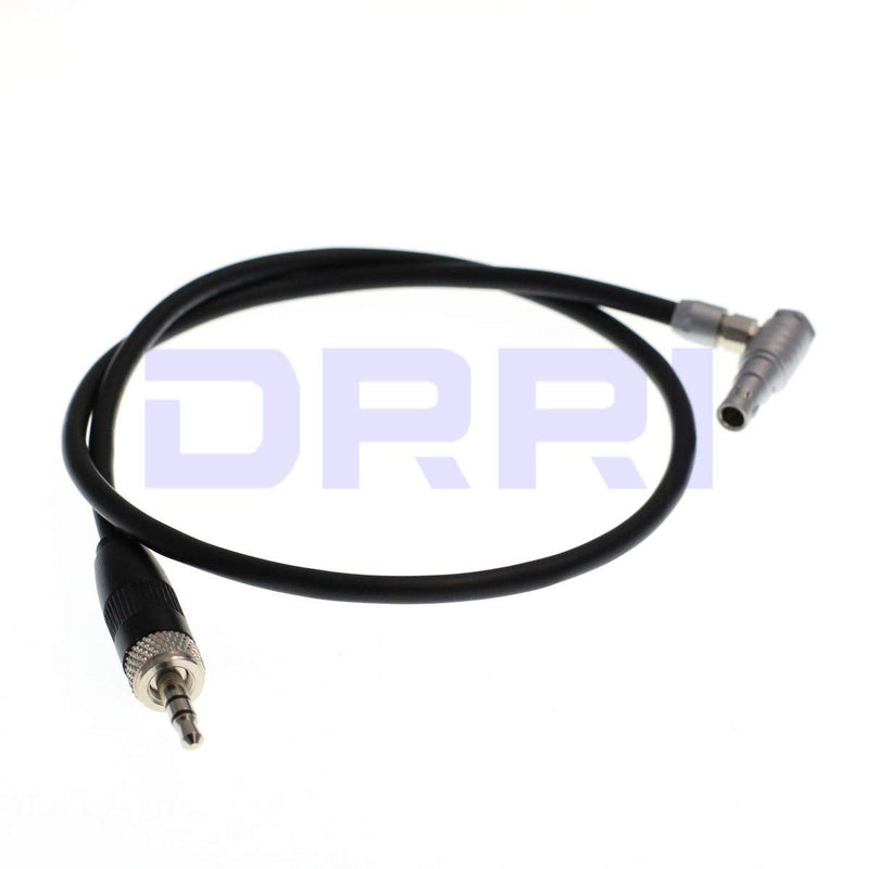  [AUSTRALIA] - DRRI Right Angle 00B 5 Pin Male to Stright Lock 3.5mm TRS Jack ARRI Mini Audio Cable for Sony D11