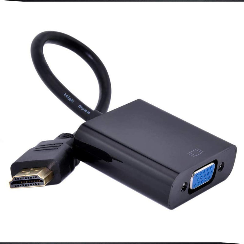  [AUSTRALIA] - 1080P HDMI to VGA, JIMAT Gold Plated HDMI Male Convert to VGA Female Adapter Video Cable Converter | PC Desktops Laptops Power-Free Raspberry Pi Projector DVD HDTV PS3 Xbox 360 & Other HDMI Input
