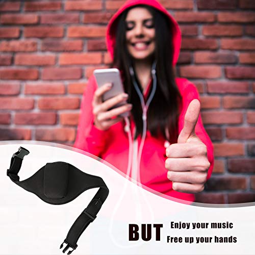  [AUSTRALIA] - 2 Pieces Mic Belt Pack Fitness Instructor Microphone Belt Pouch Carrier Holder Adjustable Waist Bag Neoprene Sweat Absorbent Belt for Theater, Speakers Classic Black