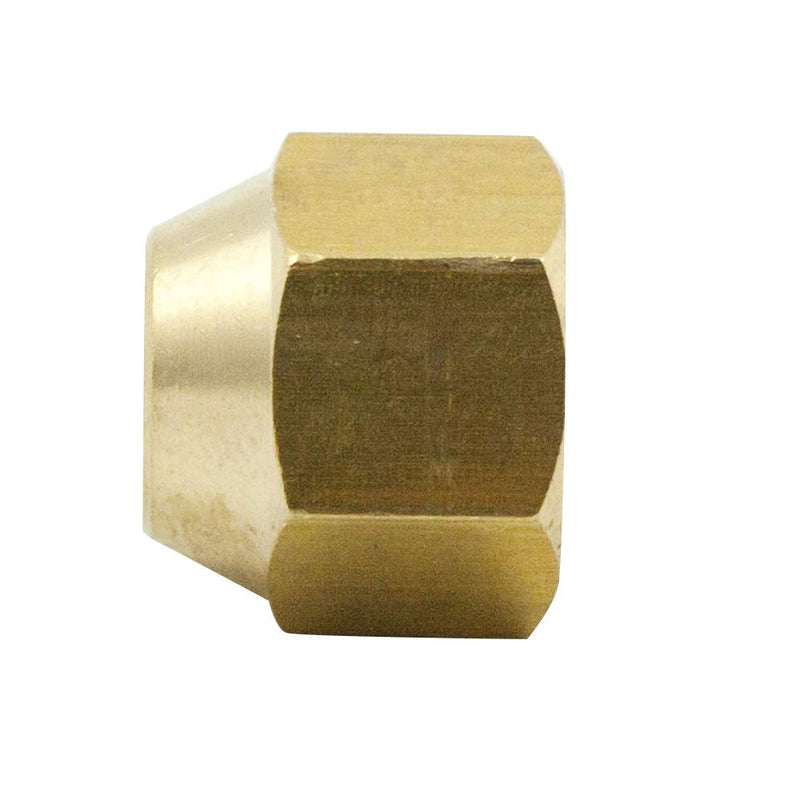  [AUSTRALIA] - Legines 3/8" Flare Cap, Brass SAE 45 Degree Flare Tube Fitting, Pack of 2 3/8 Inch