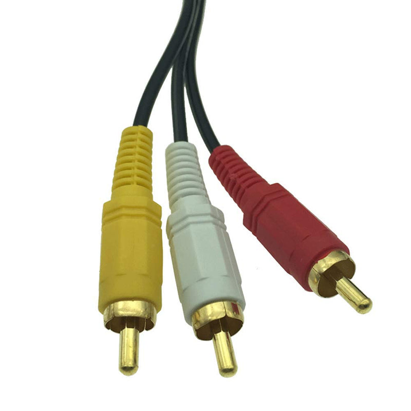 DONG Audio Video RCA Cable,3RCA M/M Audio/Video Cable Gold Plated - Audio Video 3-RCA Composite A/V (Red/Yellow/White) Cable (5Meter-16FT) 5Meter-16FT - LeoForward Australia