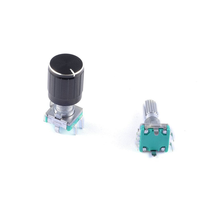  [AUSTRALIA] - Cylewet 5Pcs 360 Degree Rotary Encoder Code Switch Digital Potentiometer with Push Button 5 Pins and Knob Cap for Arduino (Pack of 5) CYT1100