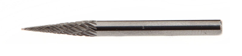 Forney 60138 Tungsten Carbide Burr with 1/8-Inch Shank, Tapered, 1/8-Inch,Dark Grey - LeoForward Australia