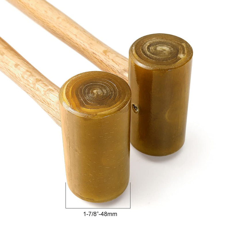  [AUSTRALIA] - WUTA Rawhide-head Mallet Leather Hammer Stamping Jewelry Leather Worker Craft Tool Good buffering capacity 48mm