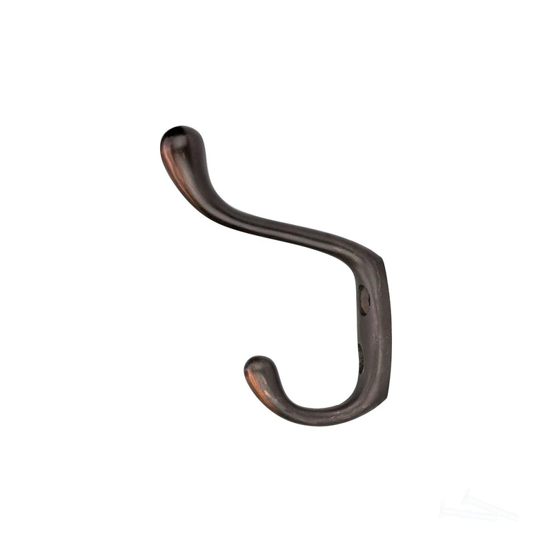 2 Pack Rok Hardware Heavy Duty Oil-Rubbed Bronze Home Wall Closet Towel Robe Coat Double Hook Hanger - LeoForward Australia