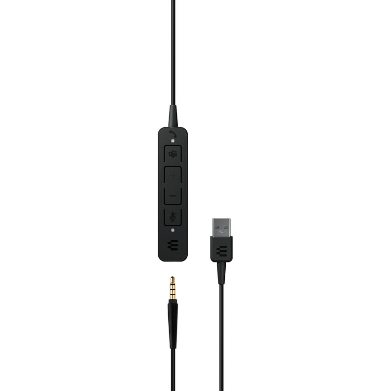  [AUSTRALIA] - EPOS | Sennheiser Adapt 165T USB II (1000902) - Wired, Double-Sided Headset - 3.5mm Jack/USB Connectivity - Teams Certified-UC Optimized-Superior Stereo Sound-Enhanced Comfort-Call Control- Black