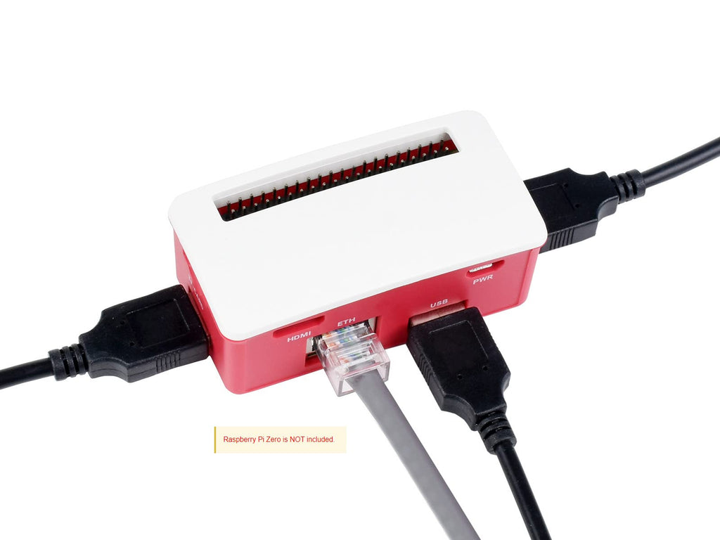  [AUSTRALIA] - Waveshare Ethernet / USB HUB Box for Raspberry Pi Zero Series 1x RJ45 Ethernet Port 3X USB 2.0 Ports Dull Polish Surface Well Designed ETH-USB-HUB-BOX
