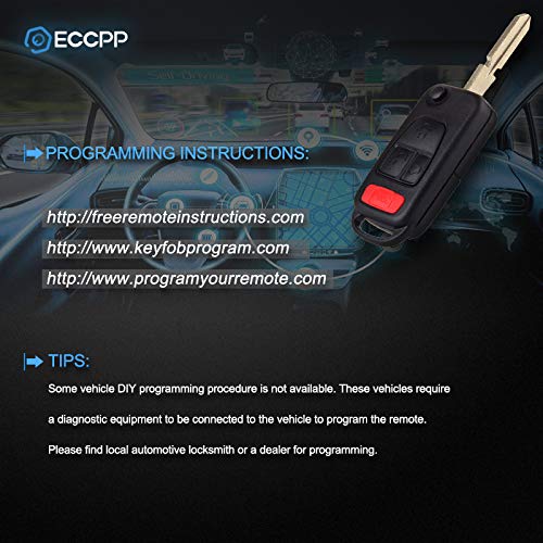  [AUSTRALIA] - ECCPP Key Fob Shell CASE Replacement for 1PC 4 Buttons Replacement Uncut Keyless Entry Remote Control Car for Mercedes-Benz AMG/ S500/ SL500/ SLK230/ SLK32/ AMG/ SL600/ ML430 94-2005 (NCZMB1K)