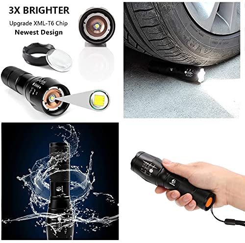  [AUSTRALIA] - Tactical Flashlight - YIFENG Led Flashlight High Lumens S1000 - XML T6 Upgraded Flash Light Ultra Bright with Zoomable 5 Modes, Camping Accessories for Outdoor Emergency Gear (2 Pack) 2 Pack