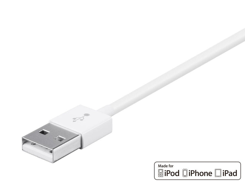  [AUSTRALIA] - Monoprice Select Series Apple MFi Certified Lightning to USB Charge & Sync Cable, 6-inch White for iPhone X, 8, 8 Plus, 7, 7 Plus, 6, 6 Plus, 5S, iPad Pro 0.5ft