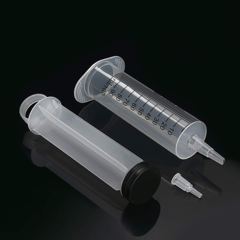  [AUSTRALIA] - 4 Pack 100ml Syringes, Large Plastic Garden Syringe for Scientific Labs, Nutrient Measuring, Watering, Refilling